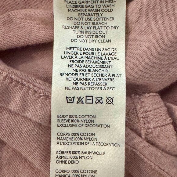 Free People Nellie Twofer Mauve Pink Oversized Sequin Long Sleeve Tee Tunic XS - Picture 16 of 16